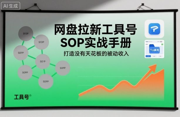 网盘拉新工具号SOP实战手册,打造没有天花板的被动收入-极客网创