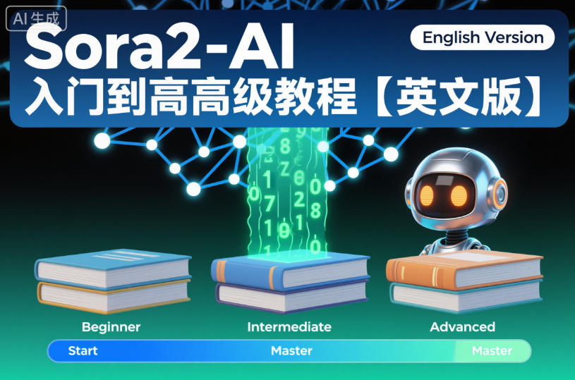 Sora2-AI入门到高级教程【英文版】-极客网创