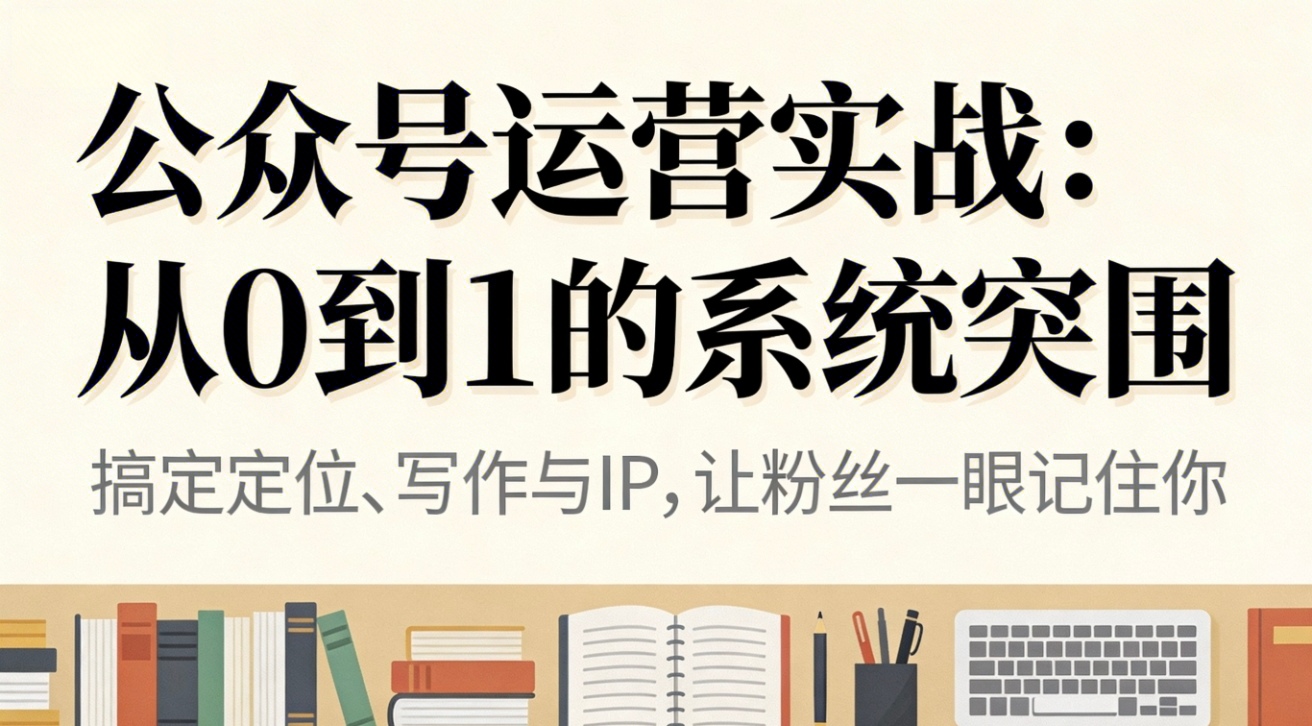 公众号运营实战:从0到1的系统突围-极客网创