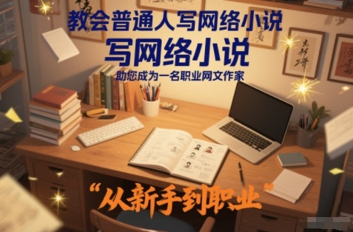 教会普通人写网络小说,助您成为一名职业网文作家-极客网创