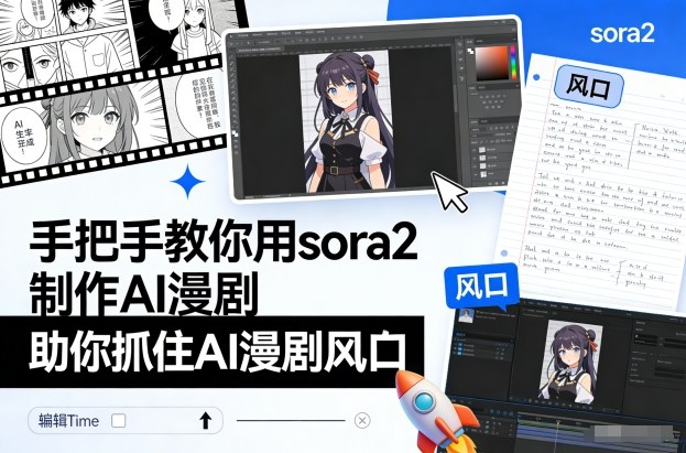 手把手教你用sora2制作AI漫剧,助你抓住AI漫剧风口-极客网创
