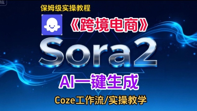 Sora2生成《跨境电商》英文短视频,实操搭建教学课,通俗易懂,包教包会-极客网创