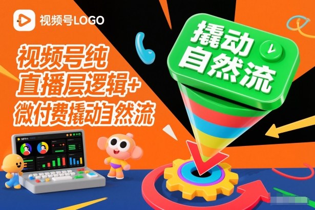 视频号纯直播底层逻辑+微付费撬动自然流-极客网创
