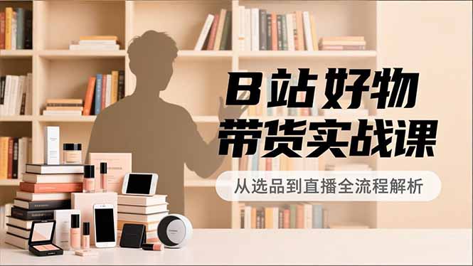 B站好物带货实战课,账号定位、选品拍摄、运营变现,全流程教学,实现UP主月入过万-极客网创