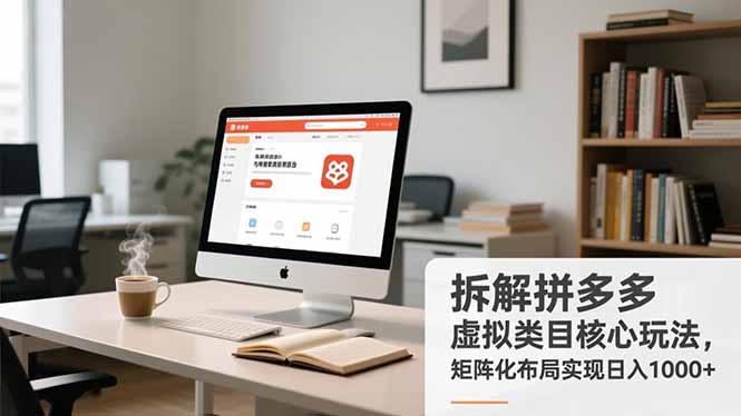 拆解拼多多虚拟类目核心玩法，矩阵化布局实现日入1000+-极客网创