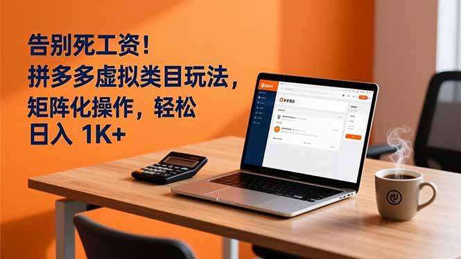告别死工资！拼多多虚拟类目玩法，矩阵化操作，轻松日入 1K+-极客网创