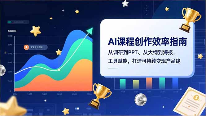 AI课程创作效率指南，从调研到PPT、从大纲到海报，工具赋能，打造可持续变现产品线-极客网创