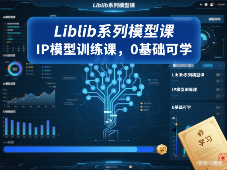 Liblib系列模型课，IP模型训练课，0基础可学-极客网创
