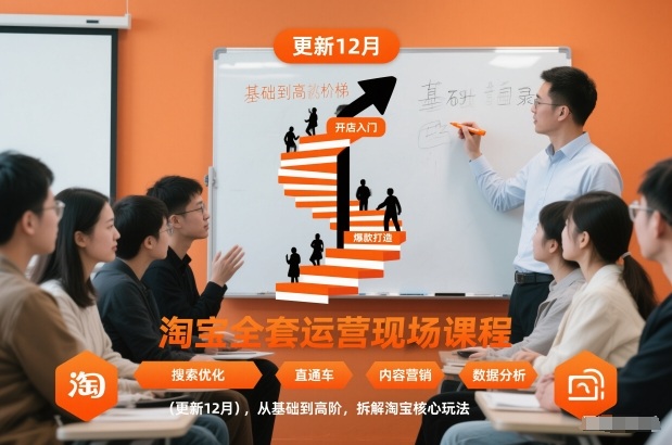 淘宝全套运营现场课程(更新12月)，从基础到高阶，拆解淘宝核心玩法-极客网创