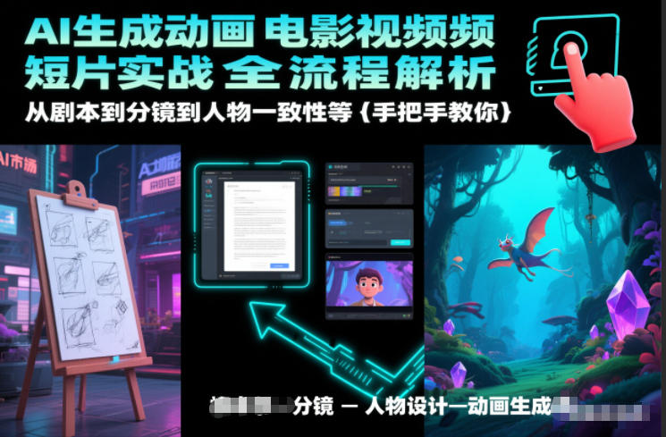 AI生成动画电影视频短片实战全流程解析，从剧本到分镜到人物一致性等手把手教你-极客网创