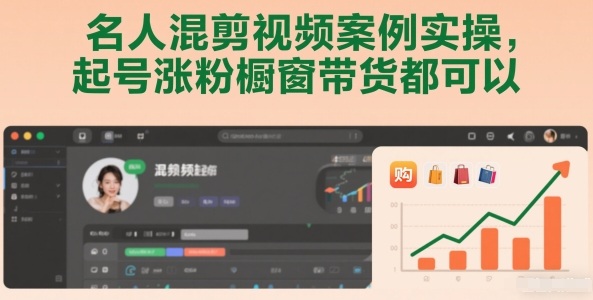 名人混剪视频案例实操，起号涨粉橱窗带货都可以-极客网创
