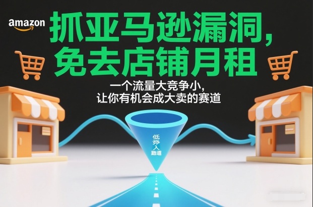 抓亚马逊漏洞，免去店铺月租，一个流量大竞争小，让你有机会成大卖的赛道-极客网创