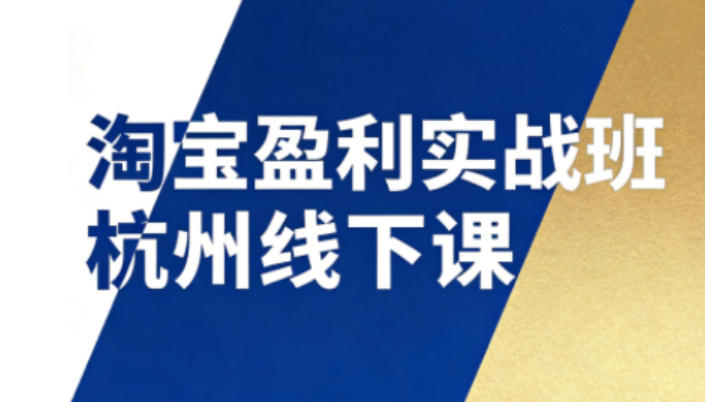 淘宝盈利实战班杭州线下课12月26-28日(音频+字幕)，帮你掌握SOP流程+12门核心技术-极客网创