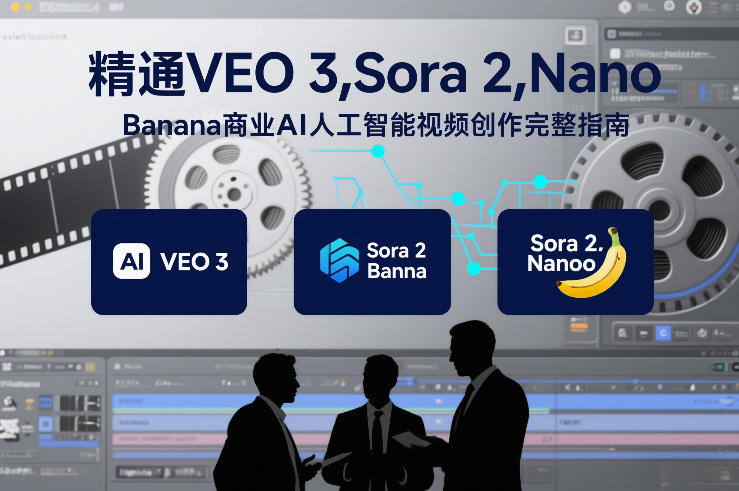 精通VEO 3，Sora 2，Nano Banana商业AI人工智能视频创作完整指南-极客网创