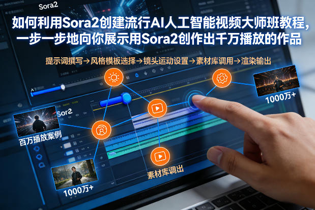 如何利用Sora2创建流行AI人工智能视频大师班，一步一步地向你展示用Sora2创作出千万播放的作品-极客网创