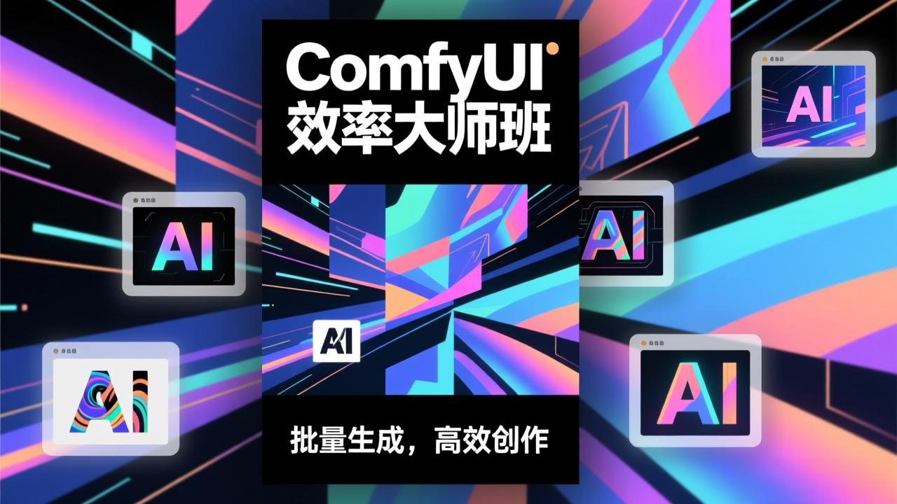 ComfyUI效率大师班：工作流搭建，批量生成，将个人AI出图效率提升5-10倍，月接单收入1-3万-极客网创