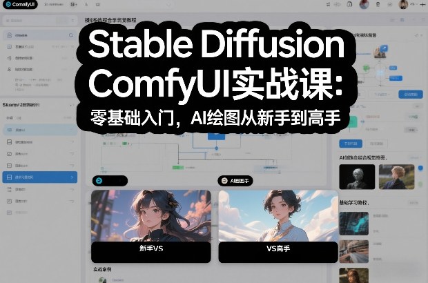 Stable Diffusion ComfyUI实战课：零基础入门，AI绘图从新手到高手-极客网创