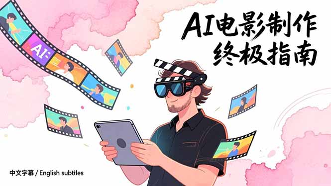 AI电影制作终极指南：从创意到成片，系统掌握智能影视全流程实战课(中英字幕-极客网创