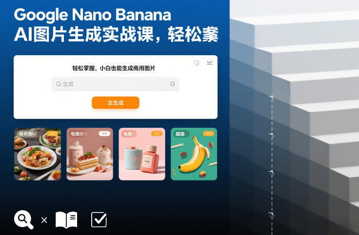 Google Nano Banana AI图片生成实战课，轻松掌握，小白也能生成商用图片-极客网创