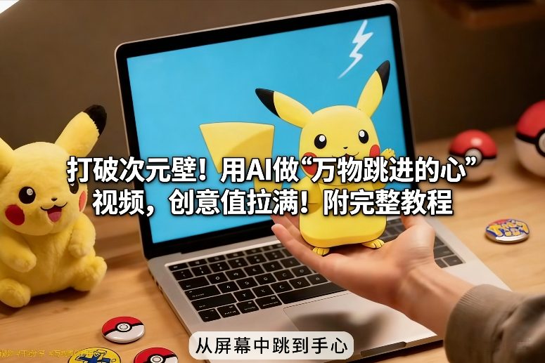 打破次元壁！用AI做【万物跳进手心】视频，创意值拉满！附完整教程-极客网创