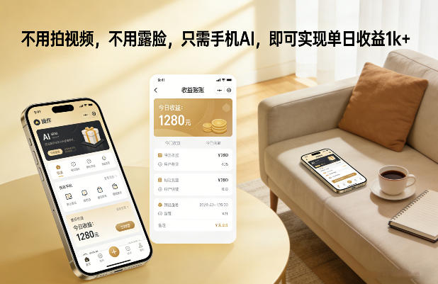 不用拍视频，不用露脸，只需手机AI，即可实现单日收益1k+【揭秘】-极客网创