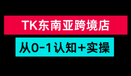 TikTok东南亚跨境从0-1认知实操课-极客网创