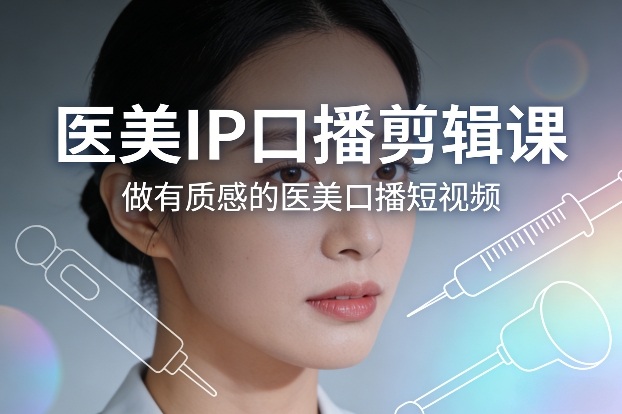 医美IP口播剪辑课，做有质感的医美口播短视频-极客网创