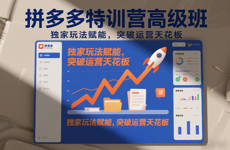 拼多多特训营高阶班，独家玩法赋能，突破运营天花板(更新26年2月)-极客网创