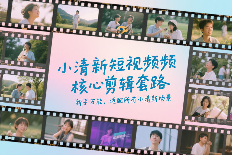 小清新短视频核心剪辑套路，新手万能，适配所有小清新场景-极客网创