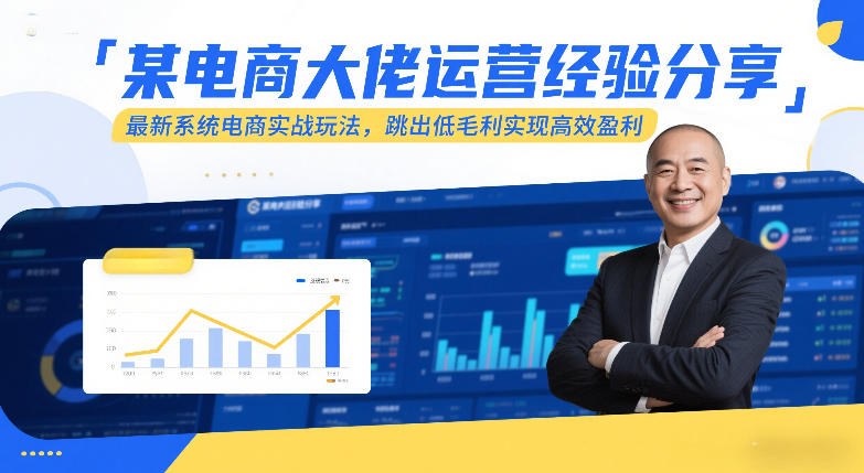某电商大佬运营经验分享，最新系统电商实战玩法，跳出低毛利实现高效盈利(更新)-极客网创