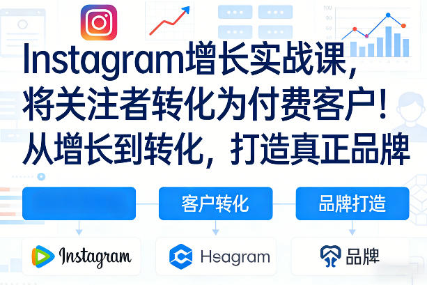 Instagram增长实战课，将关注者转化为付费客户！从增长到转化，打造真正品牌(双语字幕)-极客网创