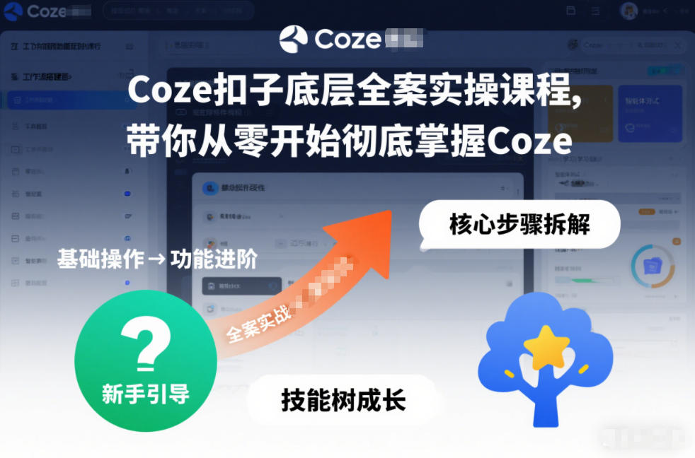 Coze扣子底层全案实操课程，带你从零开始彻底掌握Coze(更新3月)-极客网创