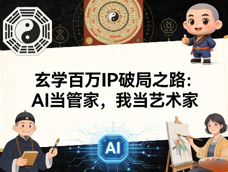 玄学百万IP破局之路：AI当管家，我当艺术家-极客网创