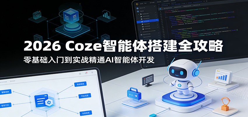 2026 Coze智能体搭建全攻略：零基础入门到实战精通AI智能体开发-极客网创