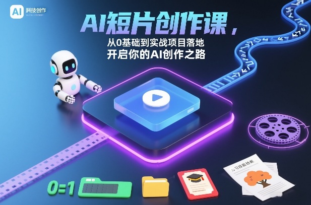 AI短片创作课，从0基础到实战项目落地，开启你的AI创作之路(更新0411)-极客网创