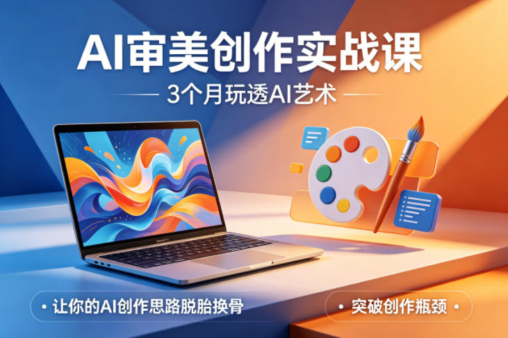 AI审美创作实战课，3个月玩透AI艺术，让你的AI创作思路脱胎换骨，突破创作瓶颈-极客网创