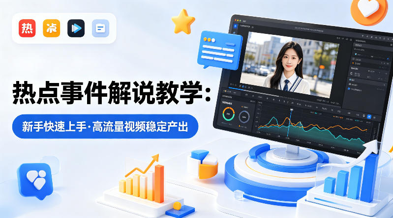 某大V的热点事件解说教学，新手也能快速上手，稳定产出高流量解说视频-极客网创