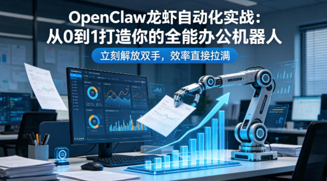 OpenClaw龙虾自动化实战：从0到1打造你的全能办公机器人，立刻解放双手，效率直接拉满-极客网创