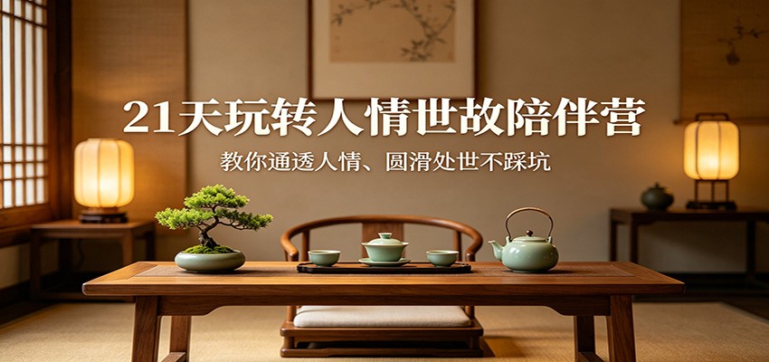 21天玩转人情世故陪伴营：教你通透人情、圆滑处世不踩坑-极客网创