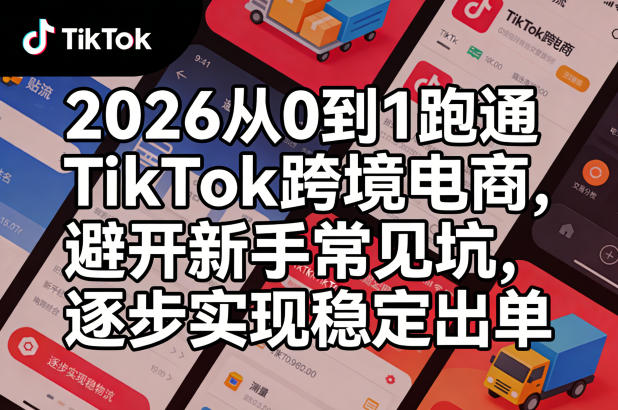 2026从0到1跑通TikTok跨境电商，避开新手常见坑，逐步实现稳定出单(更新0414)-极客网创