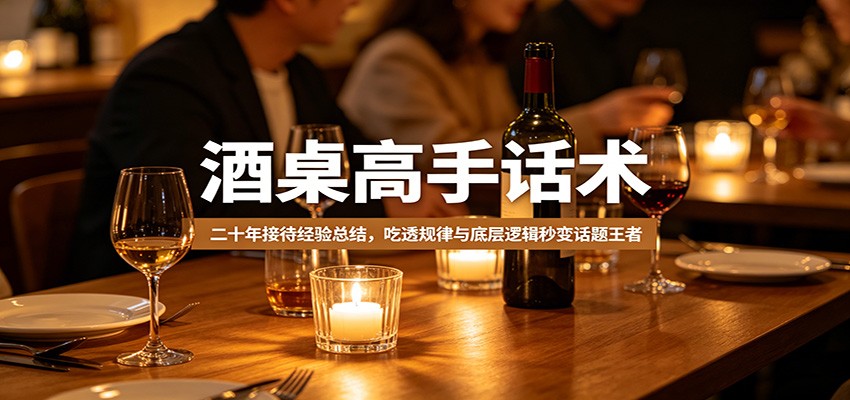 酒桌高手话术：二十年接待经验总结，吃透规律与底层逻辑秒变话题王者-极客网创