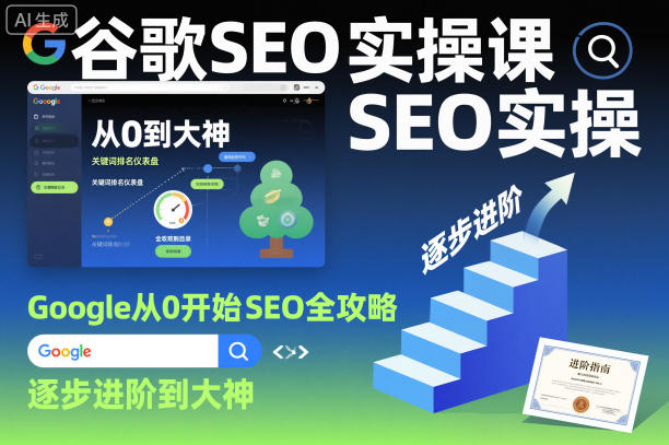 谷歌SEO实操课，Google从0开始SEO全攻略，逐步进阶到大神(更新26年)-极客网创