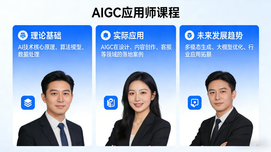 AIGC应用师课程，覆盖了AI技术的理论基础、实际应用、以及未来发展趋势(更新)-极客网创