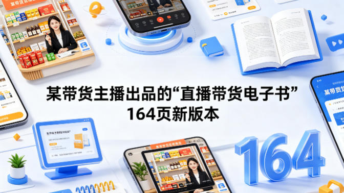 某带货主播出品的《直播带货电子书》164页新版本-极客网创