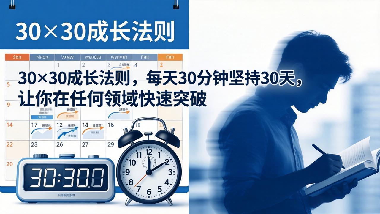 付费文章：30×30成长法则，每天30分钟坚持30天，让你在任何领域快速突破-极客网创