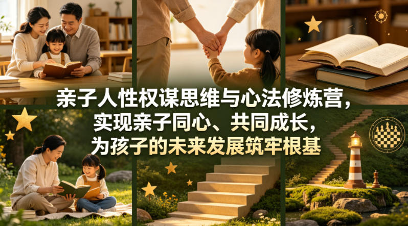 亲子人性权谋思维与心法修炼营，实现亲子同心、共同成长，为孩子的未来发展筑牢根基【音频】-极客网创