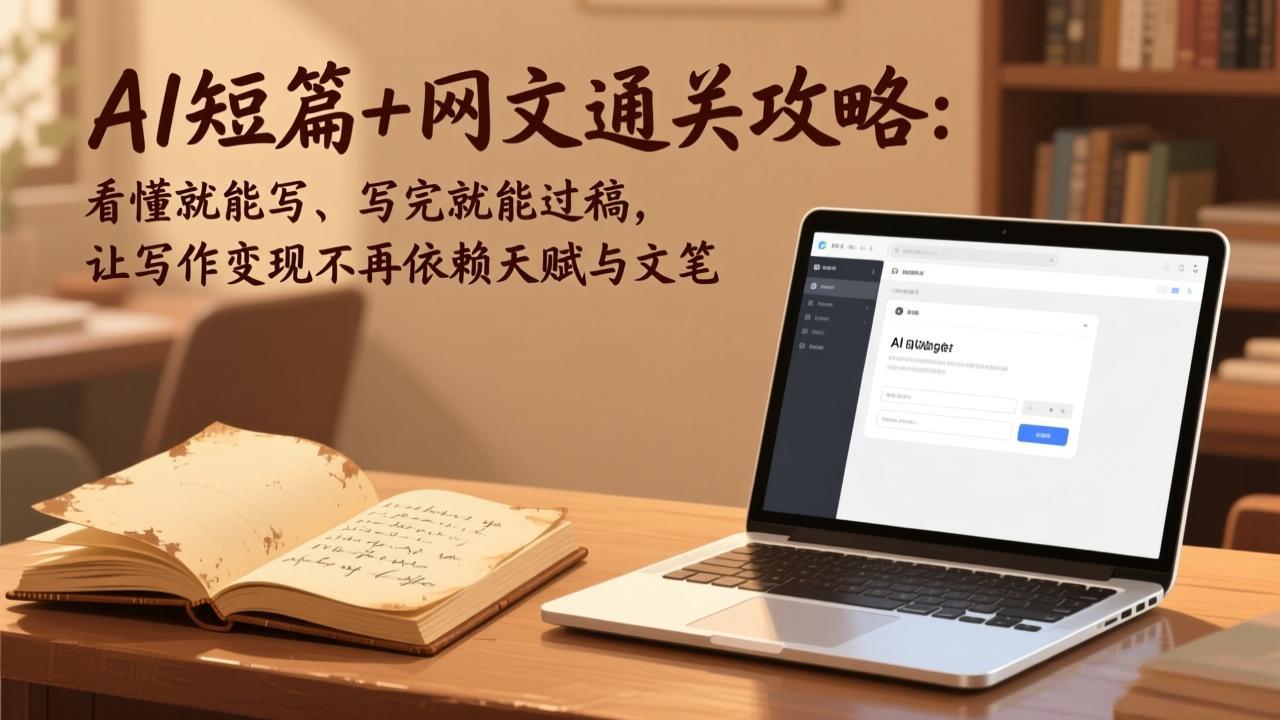 AI短篇+网文通关攻略-更新4月：看懂就能写、写完就能过稿，让写作变现不再依赖天赋与文笔-极客网创