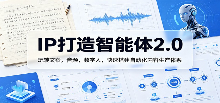 IP打造智能体2.0：玩转文案，音频，数字人，快速搭建自动化内容生产体系-极客网创