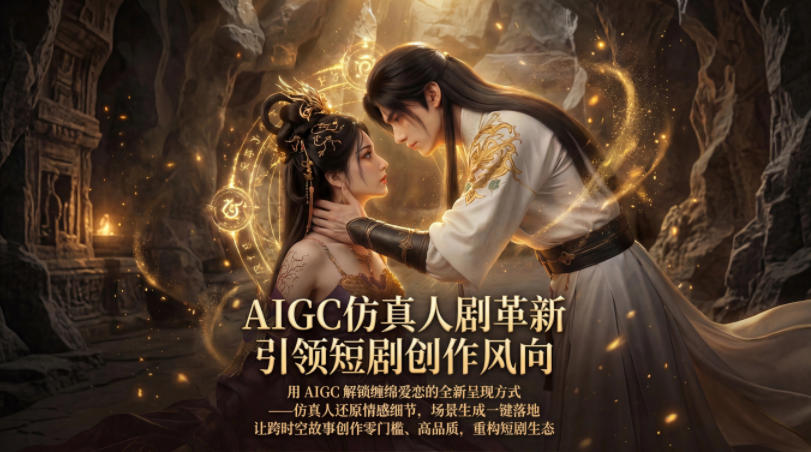 AIGC仿真人《合欢宗》短剧教学，用AIGC解锁缠绵爱恋的全新呈现方式，让跨时空故事创作零门槛、高品质，重构短剧生态-极客网创