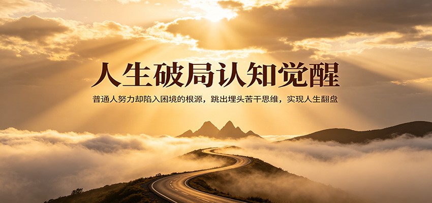 人生破局认知觉醒，普通人努力却陷入困境的根源，跳出埋头苦干思维，实现人生翻盘-极客网创